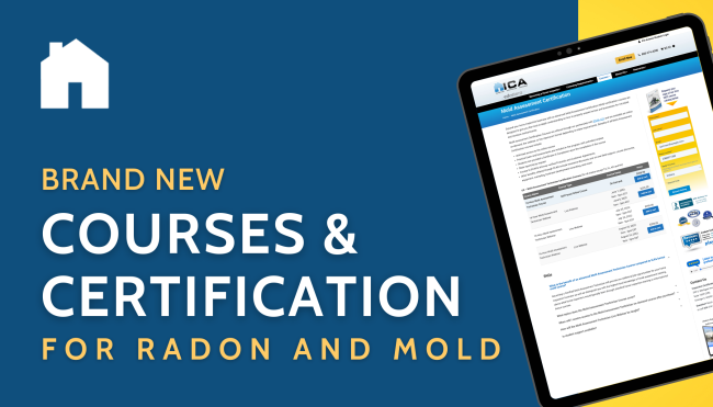 New Radon and Mold Certifications