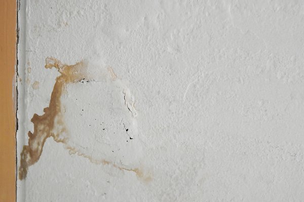 Wall with water damage