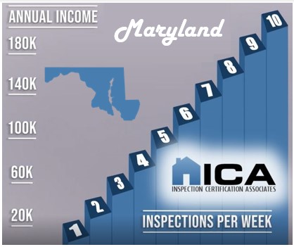 How much does a home inspector make in Maryland?